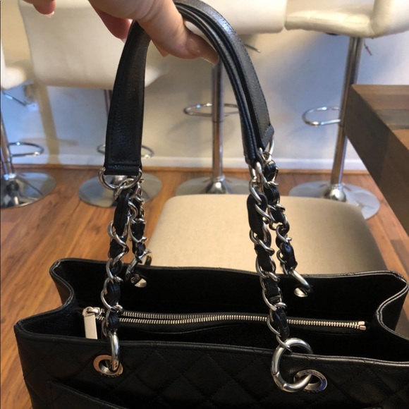 Chanel Caviar Quilted Grand Shopping Tote GST Dark Brown | eBay Chanel Grand Shopping Tote